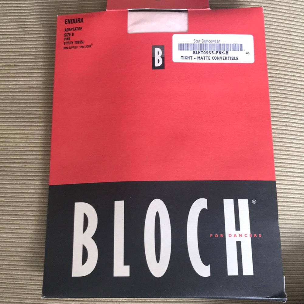 Bloch Adaptatoe Tights Size B NWT